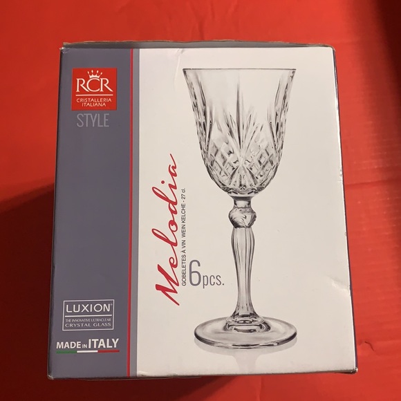 NWOT RCR Melodia Wine Goblets (6 pz.) - Picture 2 of 14